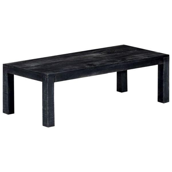 vidaXL Τραπεζάκι Σαλονιού Μαύρο 110x50x35 εκ. από Μασίφ Ξύλο Μάνγκο