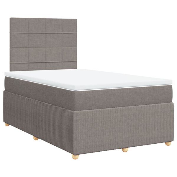 vidaXL &Kappa;&rho;&epsilon;&beta;ά&tau;&iota; Boxspring &mu;&epsilon; &Sigma;&tau;&rho;ώ&mu;&alpha; Taupe 120x200 &epsilon;&kappa;. &Upsilon;&phi;&alpha;&sigma;&mu;ά&tau;&iota;&nu;&omicron;