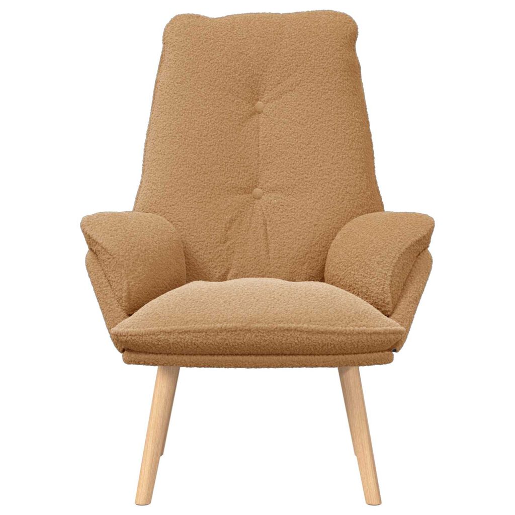 vidaXL Χαλαρωτική Πολυθρόνα Μπεζ 69 x 74 x 93 εκ. ύφασμα