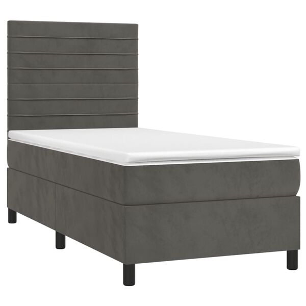 vidaXL &Kappa;&rho;&epsilon;&beta;ά&tau;&iota; Boxspring &mu;&epsilon; &Sigma;&tau;&rho;ώ&mu;&alpha; &Sigma;&kappa;&omicron;ύ&rho;&omicron; &Gamma;&kappa;&rho;&iota; 90x190 &epsilon;&kappa;. &Beta;&epsilon;&lambda;&omicron;ύ&delta;&iota;&nu;&omicron;