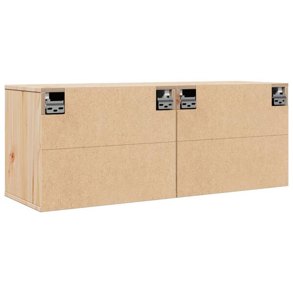 vidaXL Ντουλάπια Τοίχου 2 τεμ. 45 x 30 x 35 εκ. από Μασίφ Ξύλο Πεύκου
