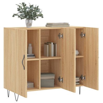 vidaXL Ντουλάπι Sonoma δρυς 90x34x80 εκ. Επεξεργασμένο Ξύλο