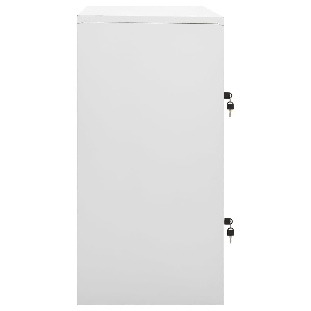 vidaXL Φοριαμός Ανοιχτό Γκρι / Κόκκινο 90 x 45 x 92,5 εκ. Ατσάλινος