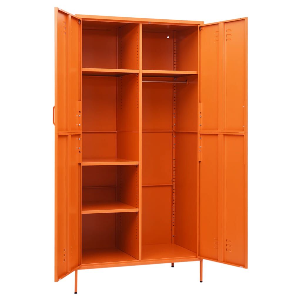 vidaXL Ντουλάπα Πορτοκαλί 90 x 50 x 180 εκ. από Ατσάλι