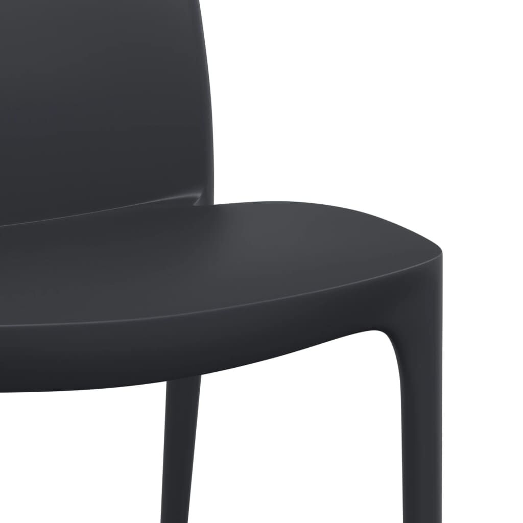 vidaXL Καρέκλες Κήπου 2 τεμ. Ανθρακί 50x46x80 εκ. από Πολυπροπυλένιο