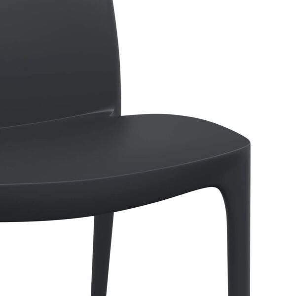 vidaXL Καρέκλες Κήπου 2 τεμ. Ανθρακί 50x46x80 εκ. από Πολυπροπυλένιο