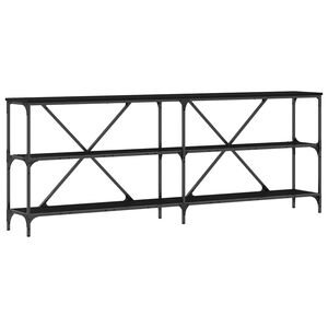 vidaXL &Tau;&rho;&alpha;&pi;έ&zeta;&iota; &kappa;&omicron;&nu;&sigma;ό&lambda;&alpha;&sigmaf; &mu;&epsilon; &rho;ά&phi;&iota; &Mu;&alpha;ύ&rho;&eta; &Omicron;&xi;&upsilon;ά 200 x 30 x 75 &epsilon;&kappa;.