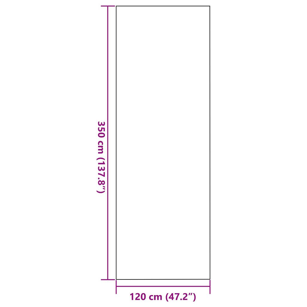 vidaXL Πατάκι Πόρτας Ορθογώνιο Καφέ 120x350 εκ.
