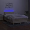 vidaXL &Kappa;&rho;&epsilon;&beta;ά&tau;&iota; Boxspring &mu;&epsilon; &Sigma;&tau;&rho;ώ&mu;&alpha; & LED &Kappa;&rho;&epsilon;&mu; 120x190 &epsilon;&kappa;. &Upsilon;&phi;&alpha;&sigma;&mu;ά&tau;&iota;&nu;&omicron;