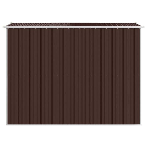 vidaXL Αποθήκη Κήπου Σκούρο καφέ 192x274x223 εκ. Γαλβανισμένο Ατσάλι