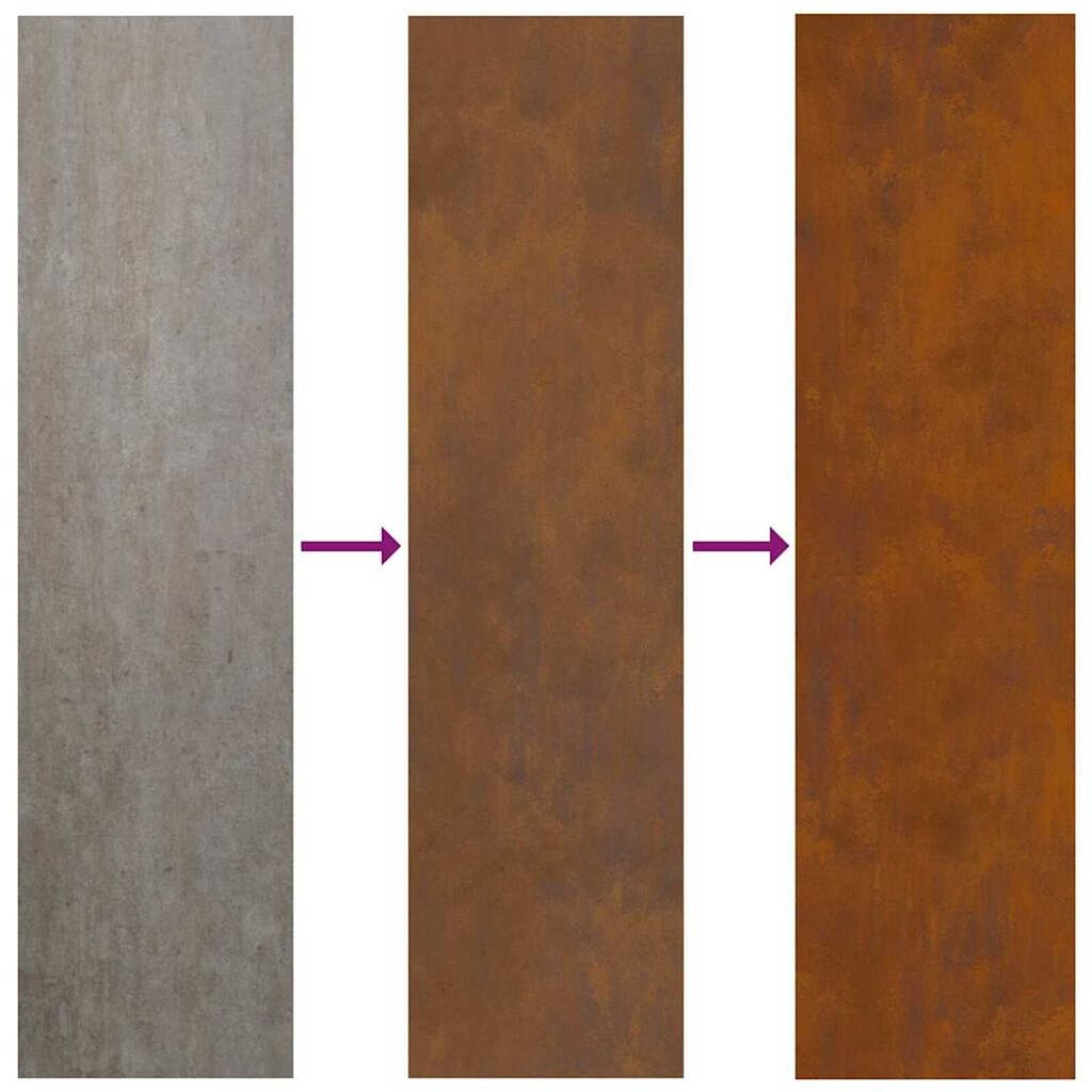 vidaXL Διακοσμητική Πλάκα Κήπου Σκ rusty 50 x 140 cm Ανθεκτικό ατσάλι