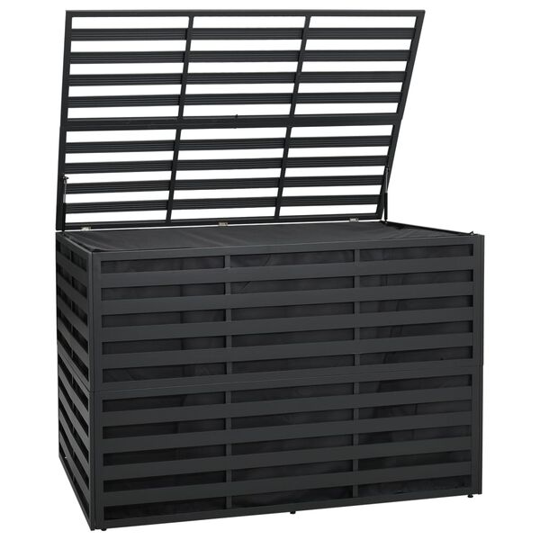 vidaXL Μπαούλο Αποθήκευσης Κήπου Ανθρακί 150x100x100 εκ. Αλουμινίου