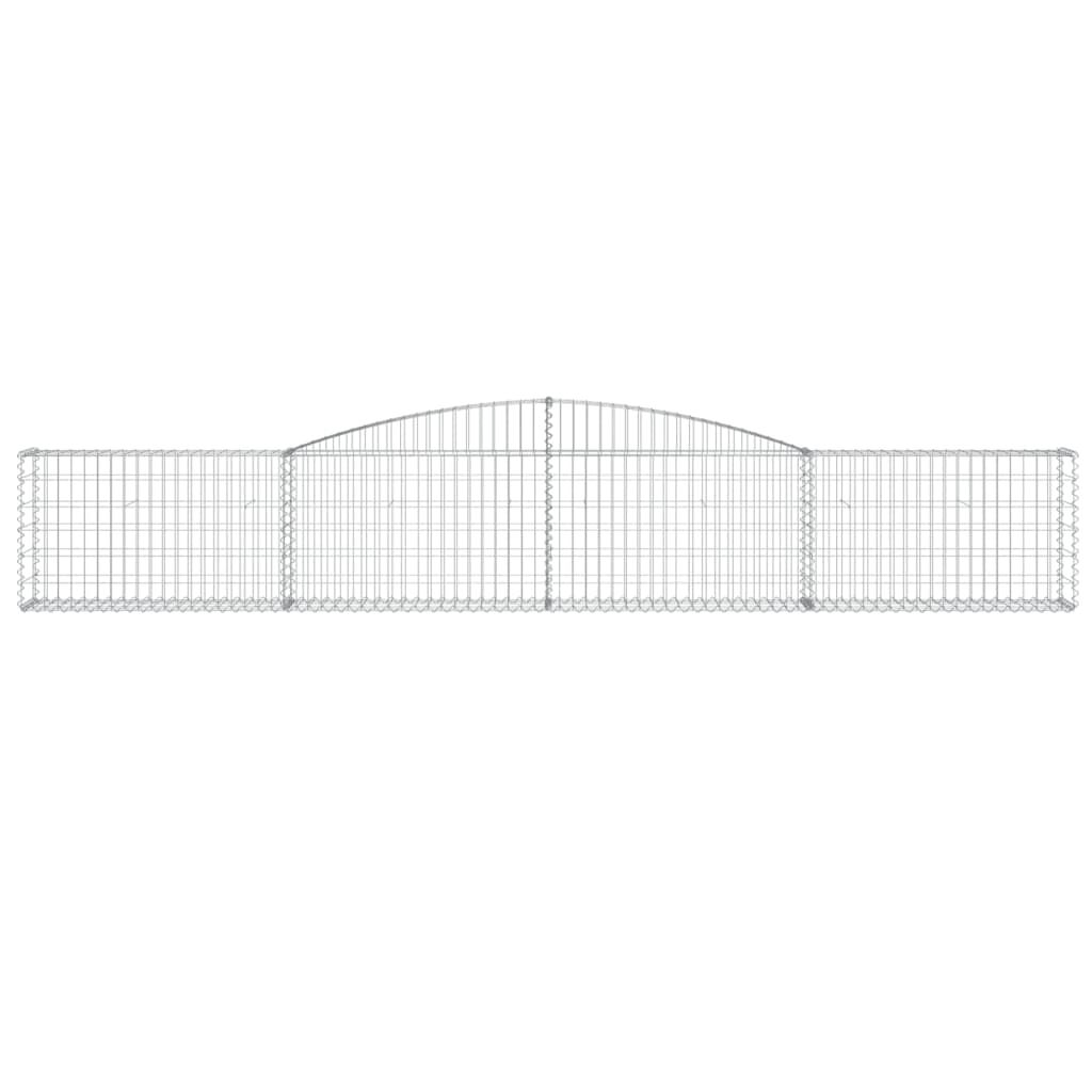 vidaXL Συρματοκιβώτια Τοξωτά 7 τεμ. 400x30x60/80 εκ. Γαλβαν. Ατσάλι