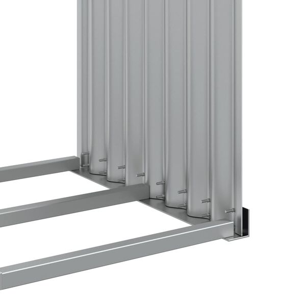 vidaXL Ξυλοθήκη Ανθρακί 120x45x140 εκ. από Γαλβανισμένο Ατσάλι