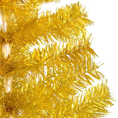 vidaXL Χριστουγεν Δέντρο Προφωτισμένο Τεχνητό Μπάλες Χρυσό 240εκ PET