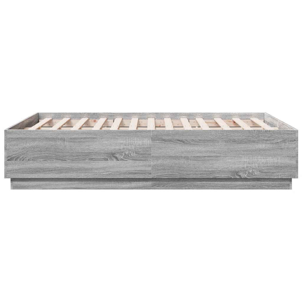 vidaXL Πλαίσιο Κρεβατιού Γκρι Sonoma 120 x 190 εκ. Επεξεργασμένο Ξύλο