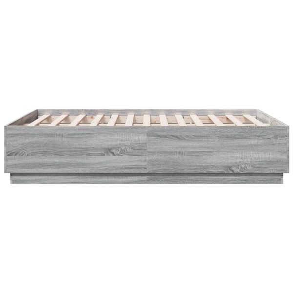 vidaXL Πλαίσιο Κρεβατιού Γκρι Sonoma 120 x 190 εκ. Επεξεργασμένο Ξύλο