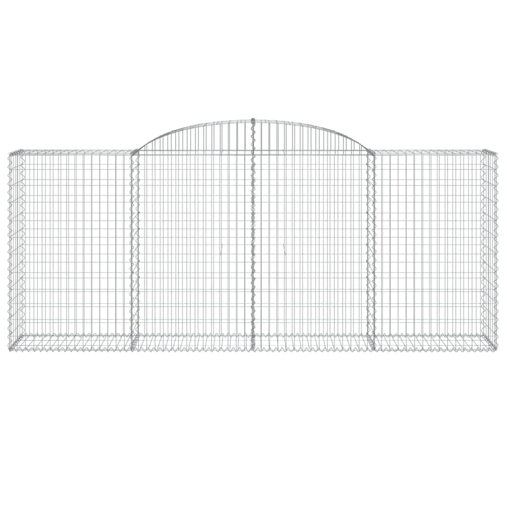 vidaXL Συρματοκιβώτια Τοξωτά 7 τεμ. 300x50x120/140 εκ. Γαλβαν. Ατσάλι