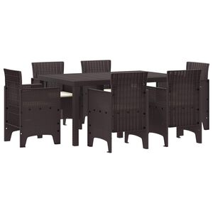 vidaXL &Sigma;έ&tau; &phi;&alpha;&gamma;&eta;&tau;&omicron;ύ &gamma;&iota;&alpha; &kappa;ή&pi;&omicron; 7 &tau;&mu;&chi;. &Kappa;&alpha;&phi;έ Rattan Polt