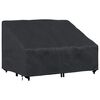 vidaXL Κάλυμμα Παγκάκι Κήπου Μαύρο 130 x 95 x 40 / 80 εκ Ύφασμα 420D