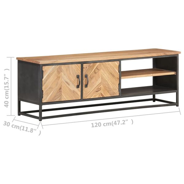 vidaXL Έπιπλο Τηλεόρασης 120 x 30 x 40 εκ. από Μασίφ Ξύλο Ακακίας