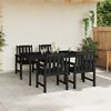 vidaXL Καρέκλα φαγητού κήπου 4 pcs Μαύρο 65.5 x 55.5 x 88cm Πλαστικό