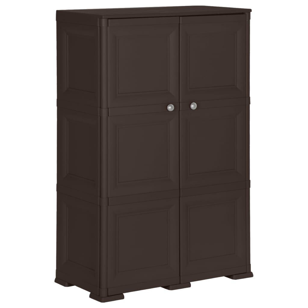 vidaXL Πλαστικό Ντουλάπι Καφέ 79 x 43 x 125 εκ. με Σχέδιο Ξύλου