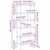 vidaXL Βιβλιοθήκη Παλιό Ξύλο 76 x 33 x 188,5 εκ Επεξεργασμένο ξύλο
