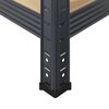 vidaXL Ραφιέρες 5 Επιπέδων 2 τεμ. Ανθρακί Ατσάλι & Επεξεργασμένο Ξύλο