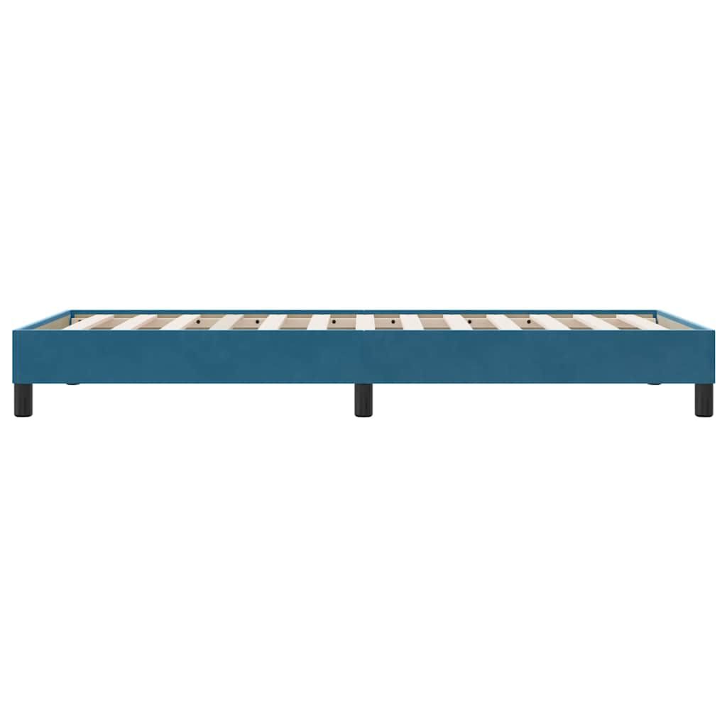 vidaXL Box Spring Κρεβάτι χωρίς στρώμα Σκούρο μπλε Βελούδινο