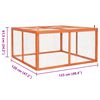 vidaXL Κλουβί Κουνελιών 124 x 120 x 60 εκ. από Μασίφ Ξύλο Ελάτης