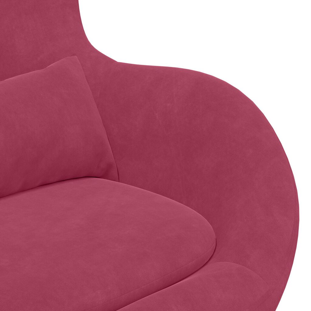 vidaXL Πολυθρόνα Αυγού Wine Red Velvet