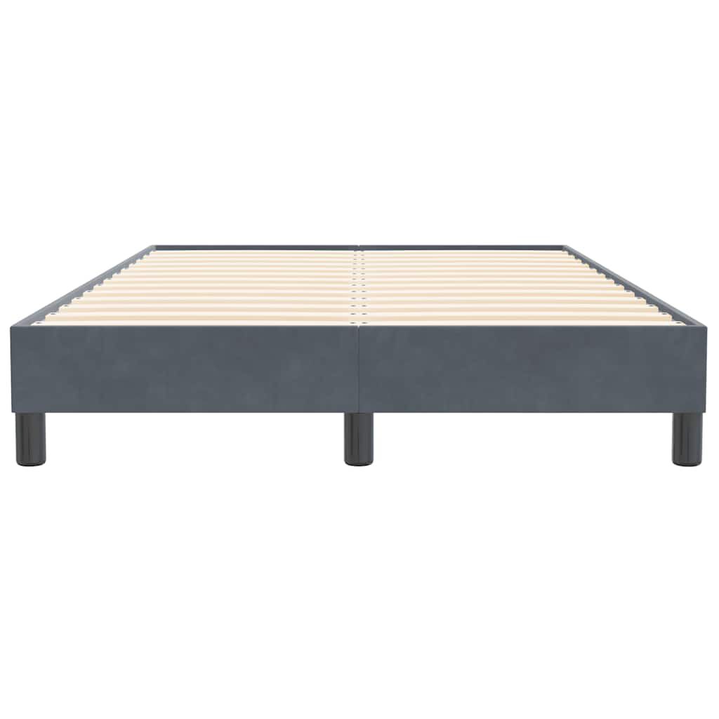 vidaXL Box Spring Κρεβάτι χωρίς στρώμα Σκούρο γκρι Βελούδινο