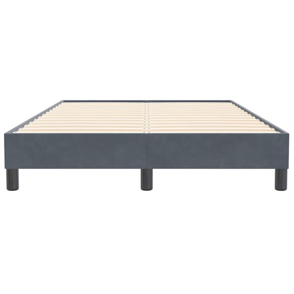 vidaXL Box Spring Κρεβάτι χωρίς στρώμα Σκούρο γκρι Βελούδινο