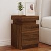 vidaXL Κομοδίνα με Φώτα LED 2 τεμ. Καφέ Δρυς 35 x 39 x 55 εκ.