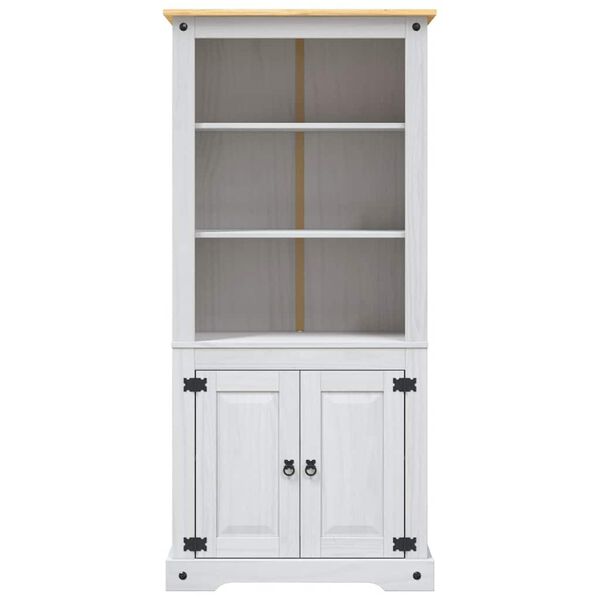 vidaXL Έπιπλο Τηλ. Μεξικ. Στιλ Corona Λευκό 80x40x170 εκ. Ξύλο Πεύκου
