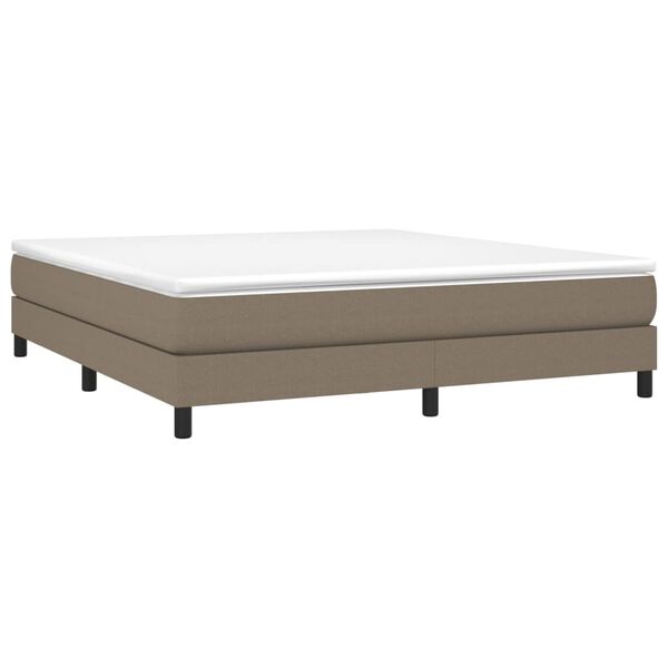 vidaXL Σκελετός Κρεβατιού με Ελατήρια Taupe 180x200 εκ. Υφασμάτινο