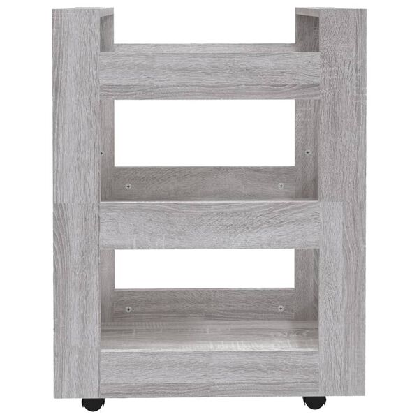 vidaXL Τρόλεϊ Κουζίνας Sonoma Γκρι 60x45x80 εκ. από Επεξεργασμένο Ξύλο