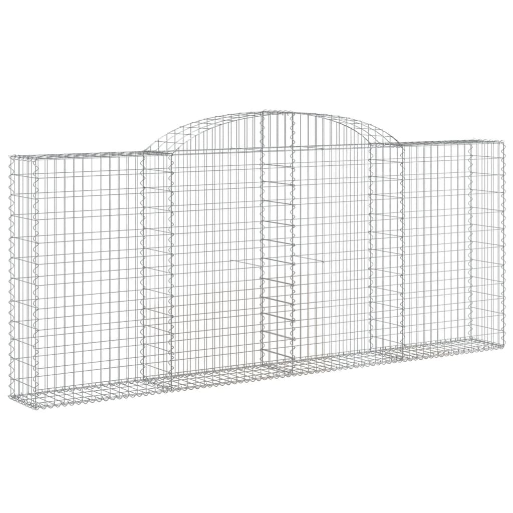 vidaXL Συρματοκιβώτια Τοξωτά 20 τεμ. 300x30x120/140 εκ. Γαλβαν. Ατσάλι