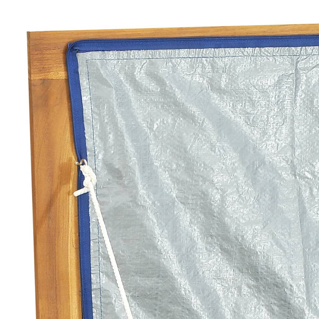 vidaXL Μπαούλο Κήπου 200 x 50 x 55 εκ. από Μασίφ Ξύλο Teak