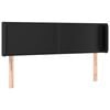 vidaXL Κεφαλάρι Κρεβατιού LED Μαύρο 147x16x78/88 εκ. Συνθετ. Δέρμα