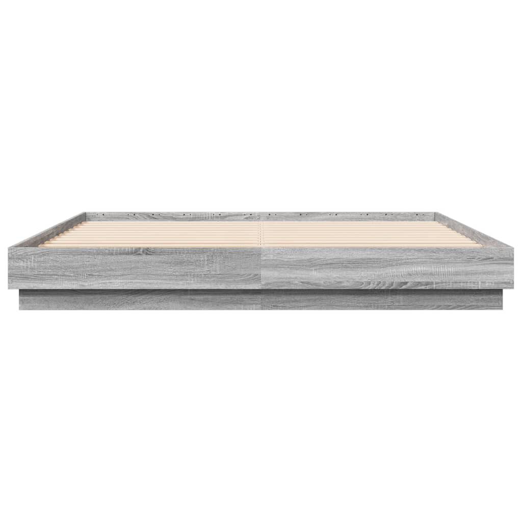 vidaXL Πλαίσιο Κρεβατιού με LED Γκρι sonoma 180 x 200 εκ.