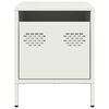 vidaXL Κομοδίνο Λευκό 35x39x43,5 εκ. από Χάλυβα