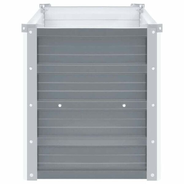 vidaXL Ζαρντινιέρα Υπερυψωμένη Γκρι 160x40x45 εκ. Γαλβανισμ. Χάλυβας