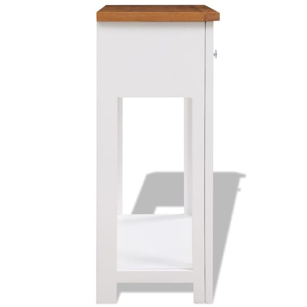 vidaXL Τραπέζι Κονσόλα 83 x 30 x 73 εκ. από Μασίφ Ξύλο Δρυός