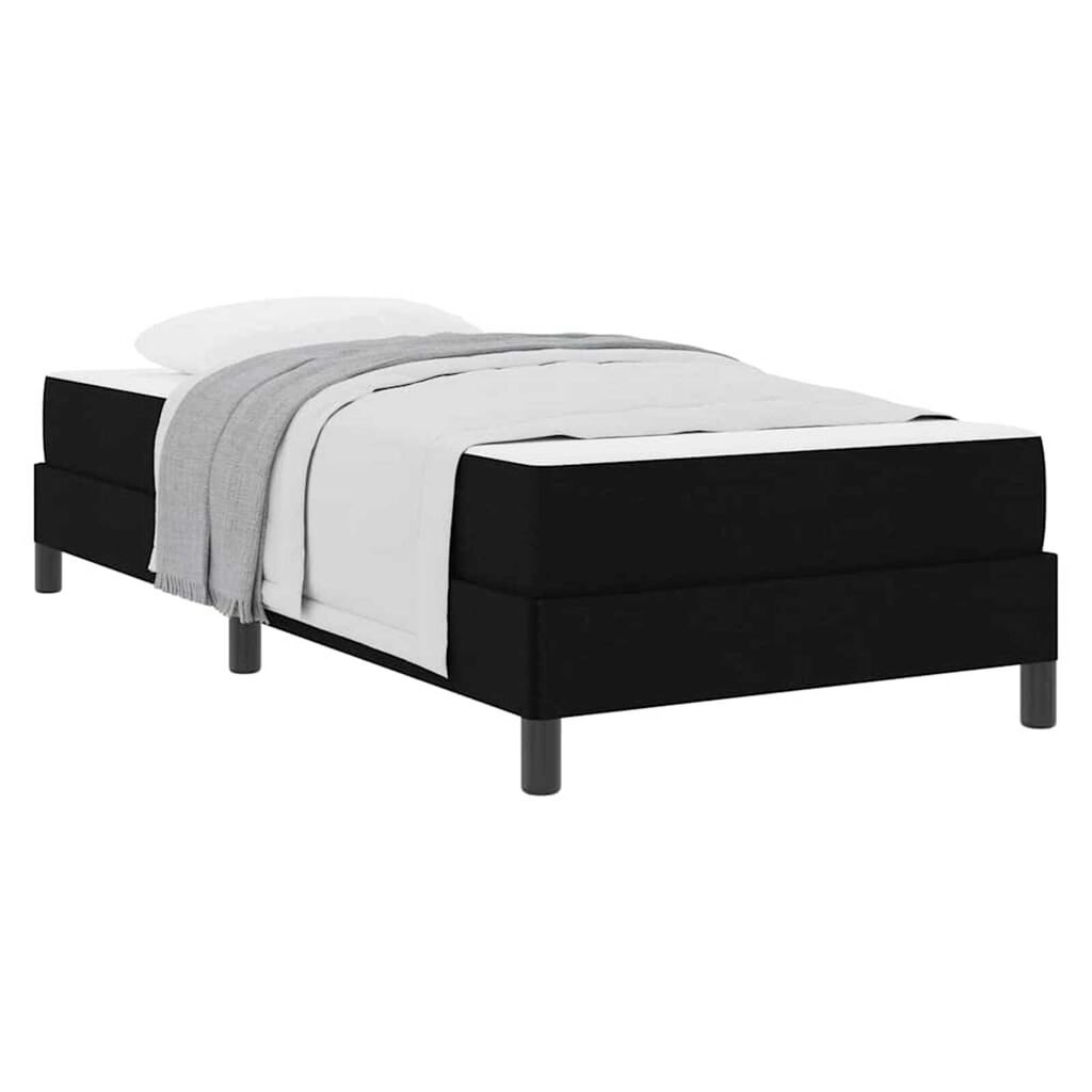 vidaXL Κρεβάτι με ελατήρια με στρώμα Μαύρο 100 x 200 cm ύφασμα