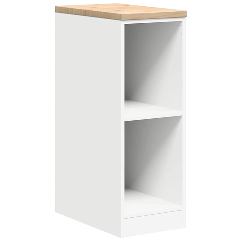 vidaXL ντουλάπι αποθήκευσης γκαράζ Λευκό 30x51x85 εκ μασίφ ξύλο πεύκο