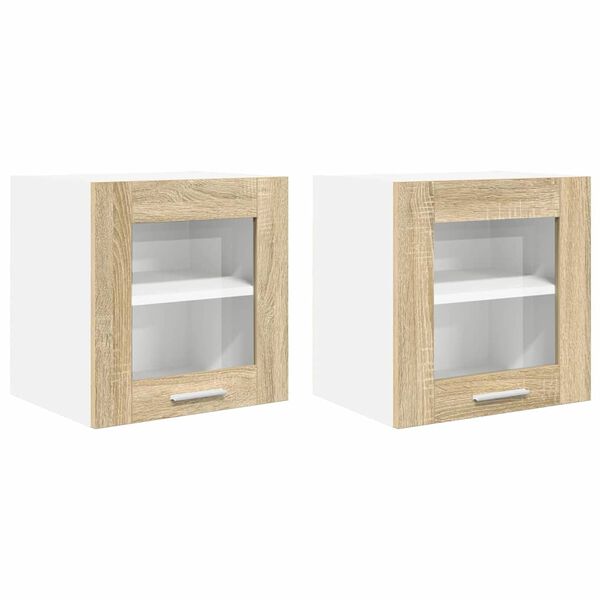 vidaXL &Kappa;&rho;&epsilon;&mu;&alpha;&sigma;&tau;ό &nu;&tau;&omicron;&upsilon;&lambda;ά&pi;&iota; &mu;&epsilon; &pi;ό&rho;&tau;&alpha; 2 pcs &Delta;&rho;ύ&sigmaf; Sonoma 40 x 31 x 40 &epsilon;&kappa;.