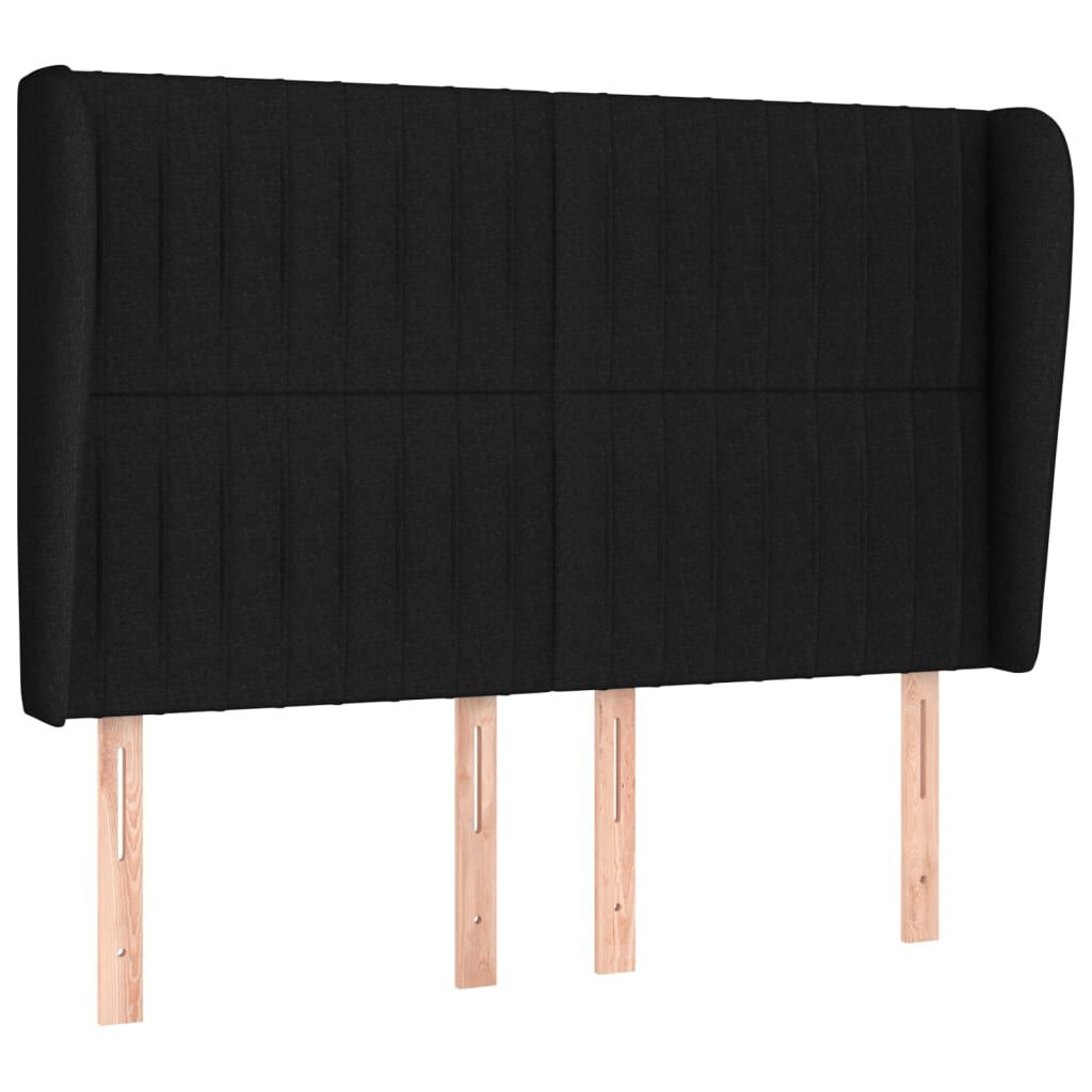vidaXL Κεφαλάρι με Πτερύγια Μαύρο 147x23x118/128 εκ. Υφασμάτινο