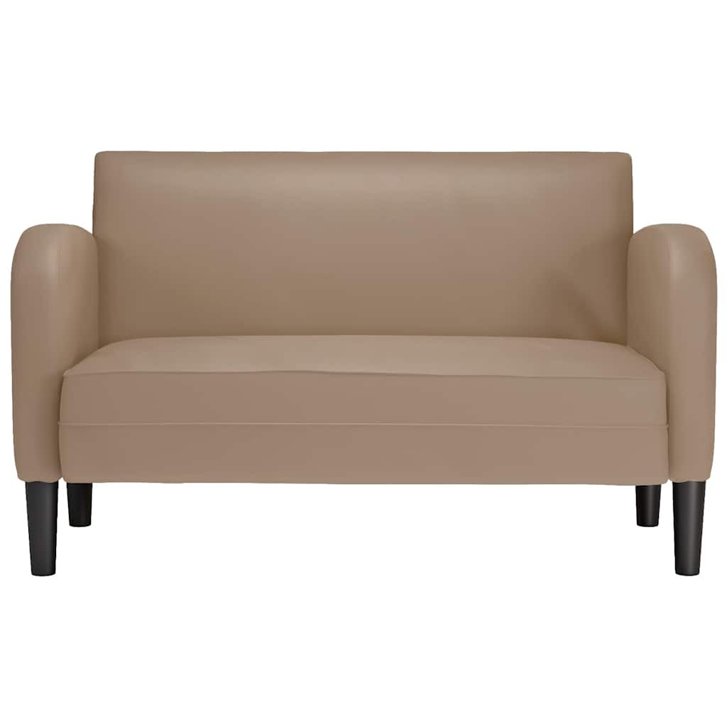 vidaXL Καναπές Loveseat Καπουτσίνο 110 εκ. Συνθετικό δέρμα